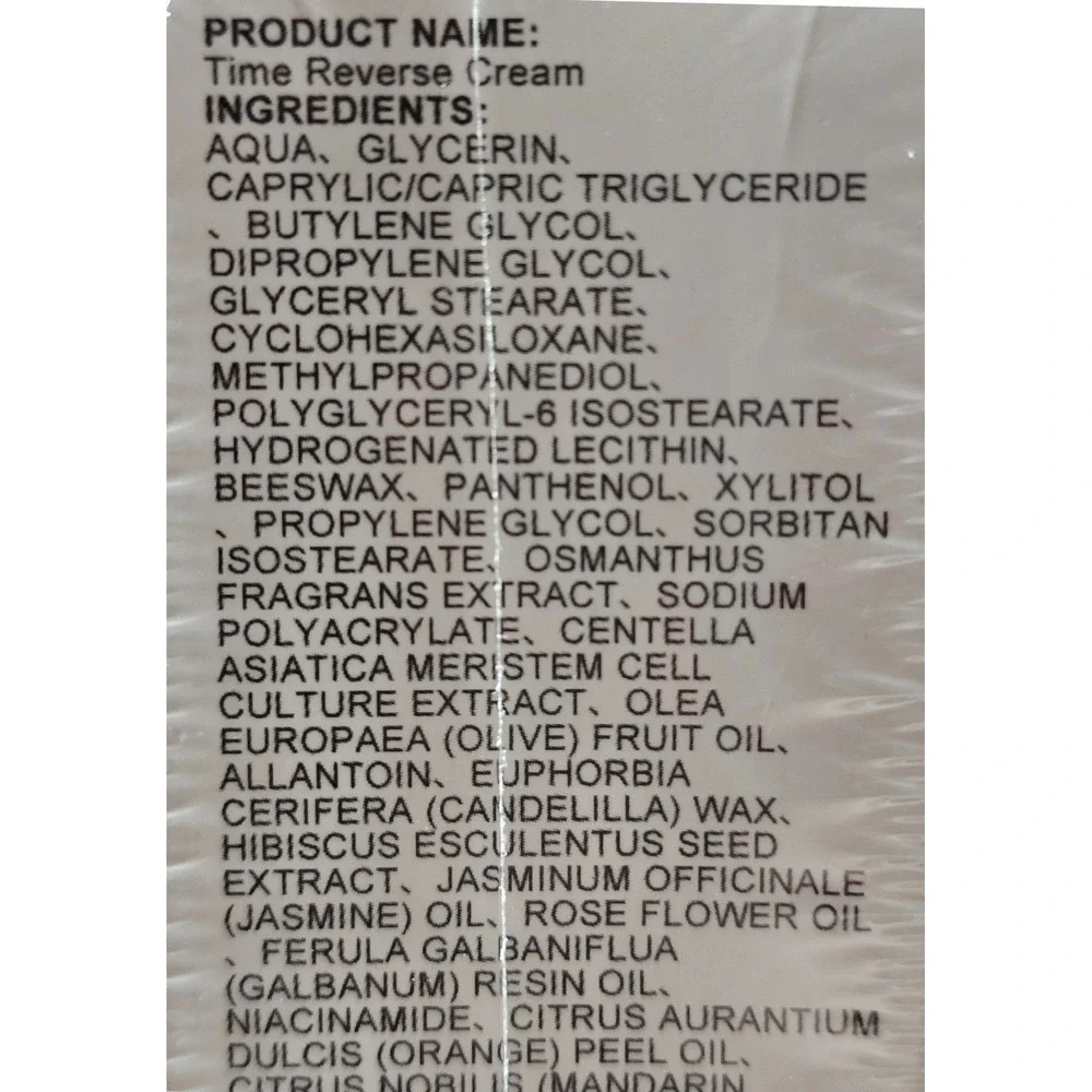Time Reverse Cream Anti-Aging Face Moisturizer Retinol Niacinamide 50ml 1.69oz